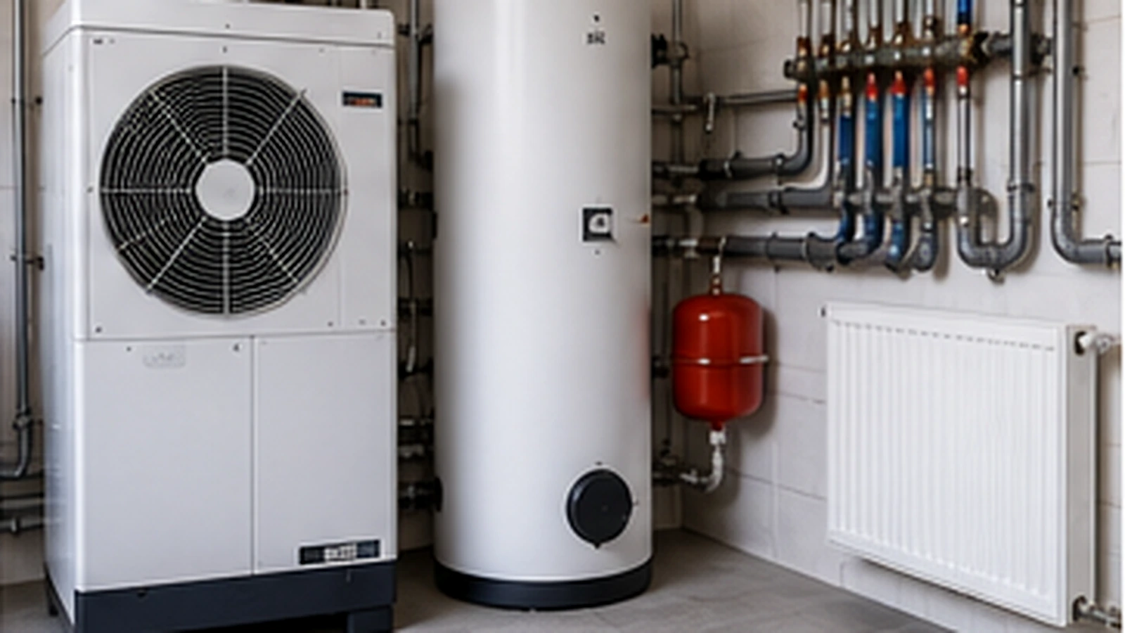 Warmtepomp en buffervat in een watergedragen verwarmingsinstallatie